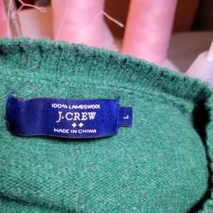 J. Crew 100% Lambswool Sweater Emerald Green